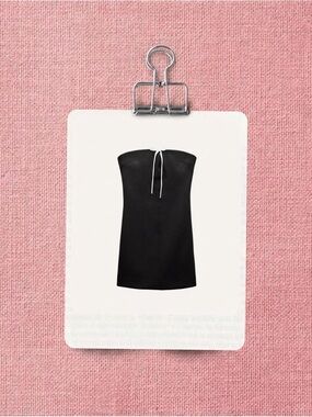 Contrast bow mini dress